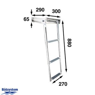 Трап телескопический Batsystem BKT73 880 x 290 мм 3 ступеньки, 9519037466