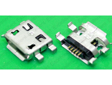 Разъем зарядки microUSB №18 Sony C1504, C1505, C1604, C1605, E, E Dual,  ZTE V880, HTC Rhyme, Huawei U8650