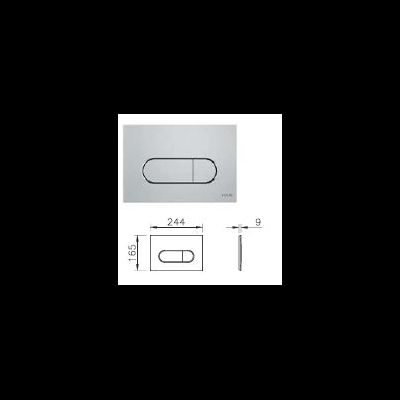 Комплект: подвесного безободкового унитаза VitrA Zentrum (с сиденьем микролифт, инсталляцией и кнопкой Root Square), хром глянцевый 9879B003-7200