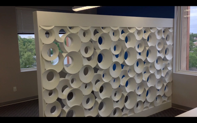 Декоративный 3D блок для перегородки из гипса (модель 108)