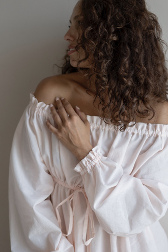 Ночная сорочка из батиста (персиковая)