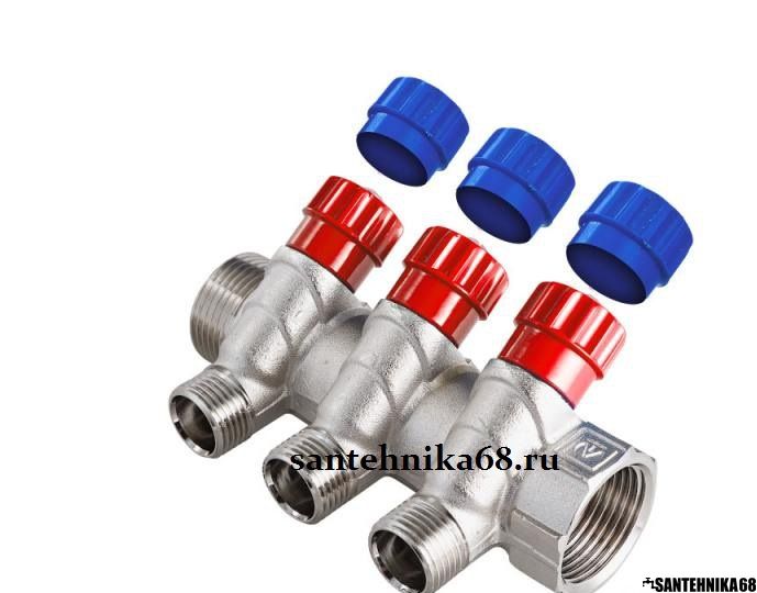 Коллектор с регулирующими вентилями и шаровыми кранами Valtec VTc.560.N ...