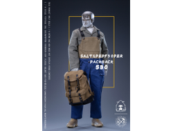 Винтажный рюкзак (серый) (для коллекционных фигур 30 см) масштаб 1 к 6 Gathering Trend Series Backpack Brownish green oil wax cloth (JC002) - YUANXINGSHI