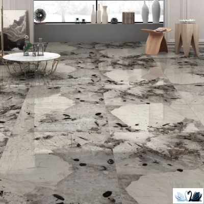 Керамогранит Creto Patagonia 180х120 см High Gloss серый