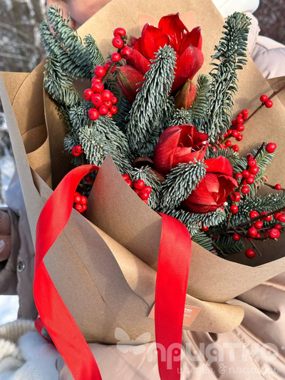 Новогодний букет № 1103