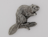 Большой Значок Бобр Ручной Работы Брошь Бобёр в Подарок