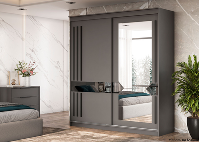 Шкаф-купе № 25 Блэк 200 см