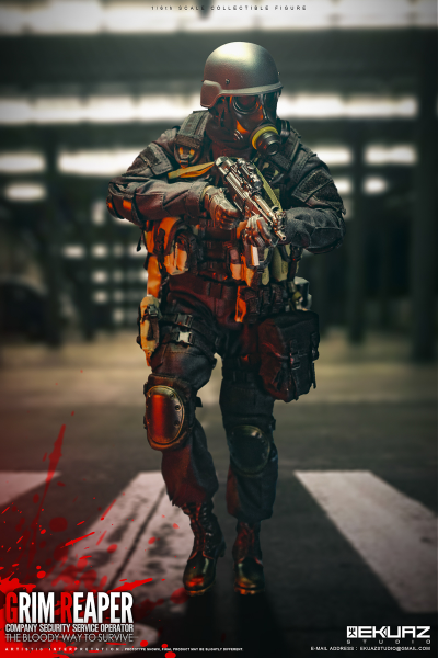 Ханк, лидер USS Alpha Team (Resident Evil, Обитель Зла)  - Коллекционная ФИГУРКА 1/6 scale GRIM REAPER (EKS05) - EKUAZ STUDIO