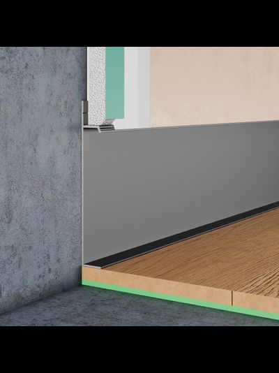 Плинтус скрытого монтажа PRO DESIGN Universal 235 не анодированный