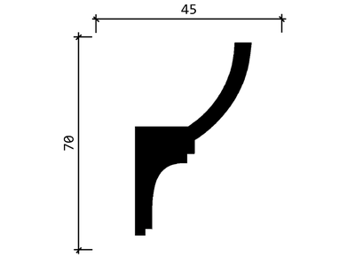 Карниз DD508 - 70*45*2000мм