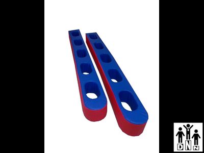 Мягкие модульные Игровые лыжи для эстафеты на 5 человек красные / синие