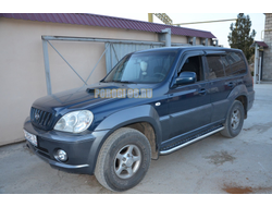 Пороги с накладным листом	 d53 для Hyundai Terrakan