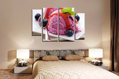 Модульная картина "Нежный десерт"