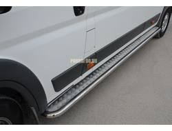 Пороги с накладным листом	d53 для Peugeot Boxer (2014-)