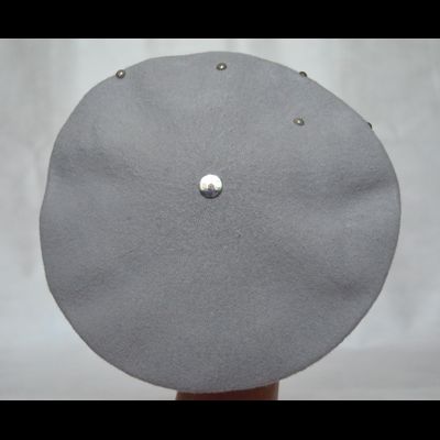 Женский светло - серый фетровый берет зима 2019 Vizio Италия 6108