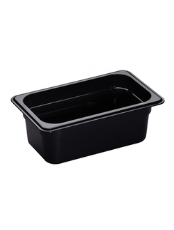 Гастроёмкость 1/4-100, поликарбонат, чёрная