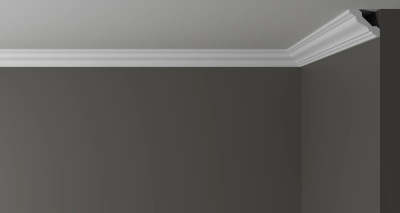 Потолочный плинтус DECOR-DIZAYN DD21, из дюрополимера, под покраску, ударопрочный, 2 метра