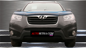 Premium защита радиатора для Hyundai Santa Fe (2010-2012) из 2-х частей