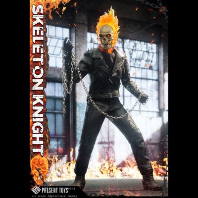 ПОСЛЕ ОБЗОРА - Призрачный Гонщик (Николас Кейдж, Ghost Rider) - Коллекционная ФИГУРКА 1/6 scale Skeleton Knight (PT-sp59) - PRESENT TOYS