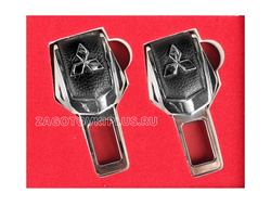 Заглушки ремня безопасности с логотипом MITSUBISHI (2шт)