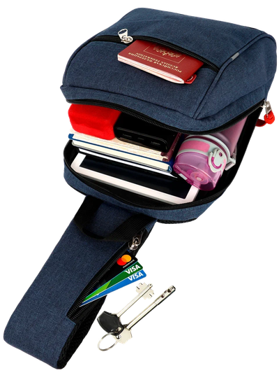 Рюкзак с одной лямкой - сумка на грудь Optimum XXL RL, синий