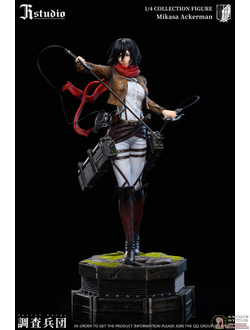 Фигурка статуя 1/4 Микаса Аккерман (Mikasa Ackerman GK Statue jr studio)