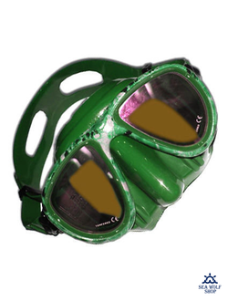 Маска для дайвинга AquaDiscovery Camo GREEN зерк. стекла