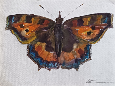 "Красноармеец" линогравюра 1950-е годы