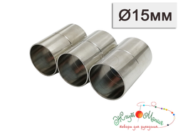 МАГНИТНАЯ ЗАСТЁЖКА "ЦИЛИНДР" -15мм - НИКЕЛЬ (ТЁМНОЕ СЕРЕБРО)