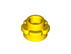 Plate, Round 1 x 1 with Flower Edge 5 Petals, Yellow (24866 / 6299813)