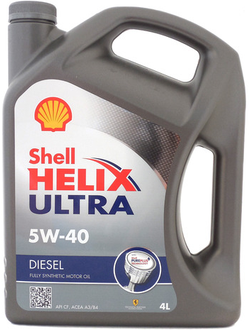 Масло моторное SHELL Helix Diesel Ultra 5W40 4л синт. масло моторное