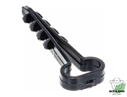 Урал ПАК дюбель-хомут черный 5-10мм для плоского кабеля 1шт.