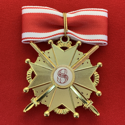 Орден Святого Станислава 2-й степени с мечами, с бантом из муаровой ленты.Полноразмерная копия LUX! Лот № 82.