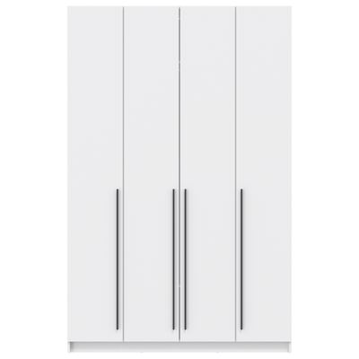 Брандо 67.13 (h2380) (4-х дв.) шкаф для одежды (ЛДСП белый / ЛДСП белый)