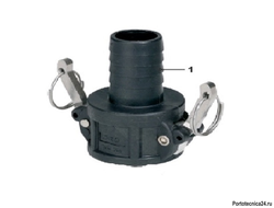 БРС байонет; вх. под ниппель 3/4" - вых. ёлочка d 19; серия С