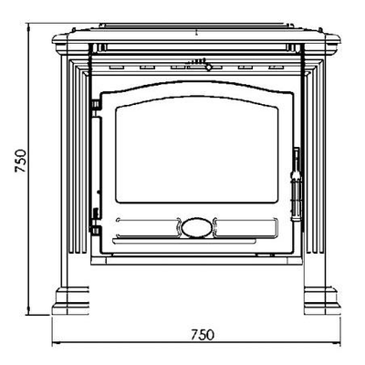 Печь-камин Tena Termo, эмалированный, черный, Plamen (Хорватия)