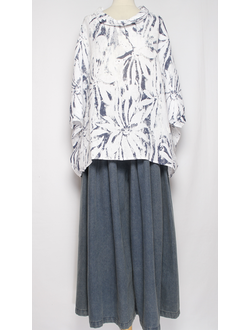 БЛУЗА ЛЁН "КИМОНО ХОМУТ АСТРА" белая, бежевая, св.бежевая, желтая до р.56