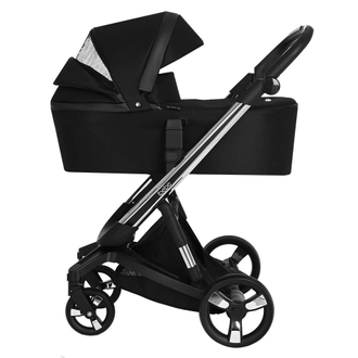 Коляска 2в1 ibebe i-stop Ткань Black, CHROME рама