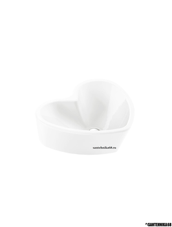 Умывальник накладная раковина Sanita luxe LOVE IS белый красный черный LOVSLWB03