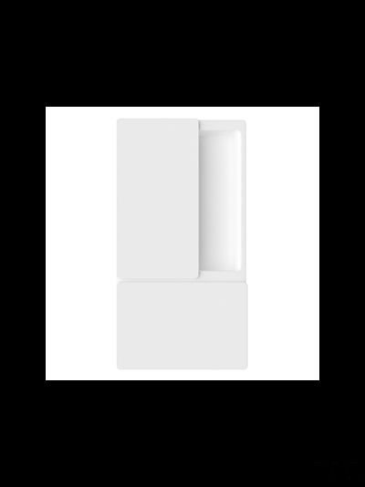 Ручка WAVE для распашных дверей без запирания матовый белый