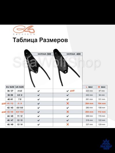Калоши C4 серии 400 р.44/45 белые (пара)