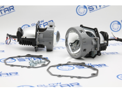 Набор Bi-Led линз Kia Magentis 2 MG (2005 - 2010) Aozoom A3+ MAX 2020 Intelligent New с переходными рамками (ремкомплект)