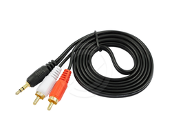 Кабель VIXION CAB30 2RCA (M) - AUX 3,5 (M) 1.5m (черный)