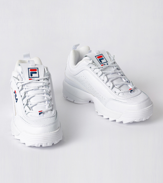Кроссовки Fila женские белые на толстой подошве (36-41)