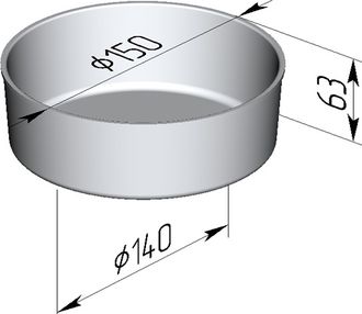 Хлебная форма круглая 150*140*63