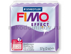 полимерная глина Fimo effect, цвет-translucent purple 8020-604 (полупрозрачный фиолетовый), вес-57 гр