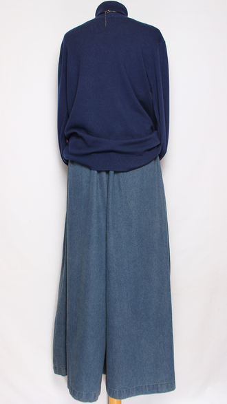 Свитер "ГЛАДКИЙ С ДЛИННЫМ РУКАВОМ " 7802  бордовый, джинс, черный, т.синий, голубой р.48-52