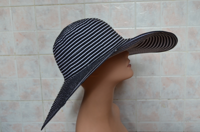 Летняя широкополая шляпа женская вязаная