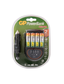 Зарядное устройство GP PB50GS270CA 4 слота в комплекте 4 аккумулятора 2700mAh