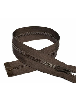 Молния трактор Т5 один бегунок 75 см, цвет темно коричневый